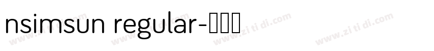 nsimsun regular字体转换